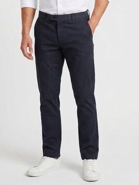 119 TED BAKER Men's Maxchi Slim Fit Textured Trousers Pants - Navy Blue, 36R